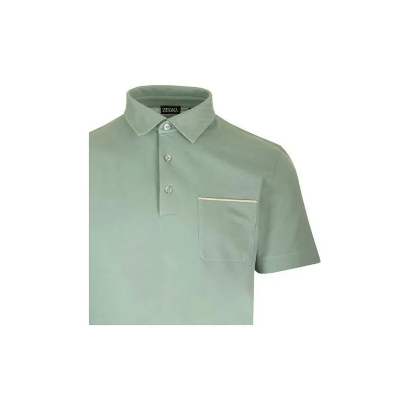 Ermenegildo Zegna Short Sleeved Button Detailed Polo Shirt-5