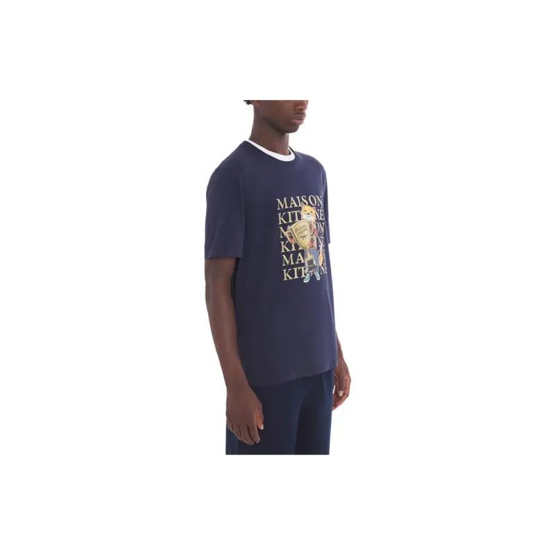 Maison Kitsune Fox Champion Printed Crewneck T Shirt-2