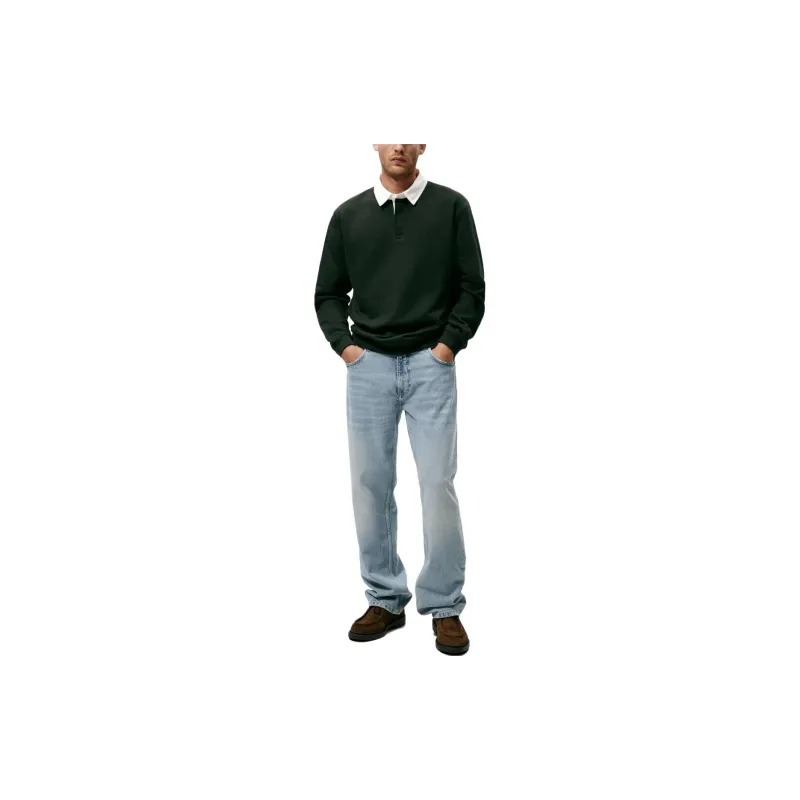 ZARA Sweatshirts Men Dark Green-2