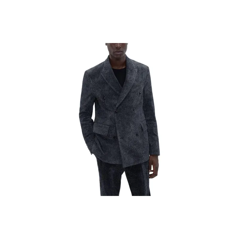 AMIRI DB SHIMMER BLAZER Business Suit Men's Dark Gray-2