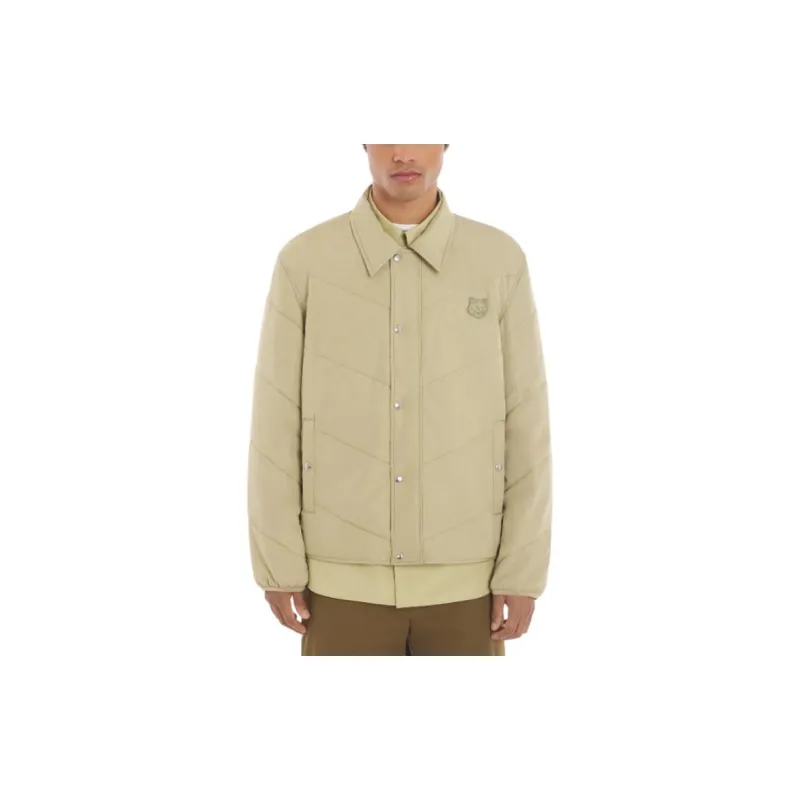 Maison Kitsune Bold Fox Head Quilted Snapped Jacket-3
