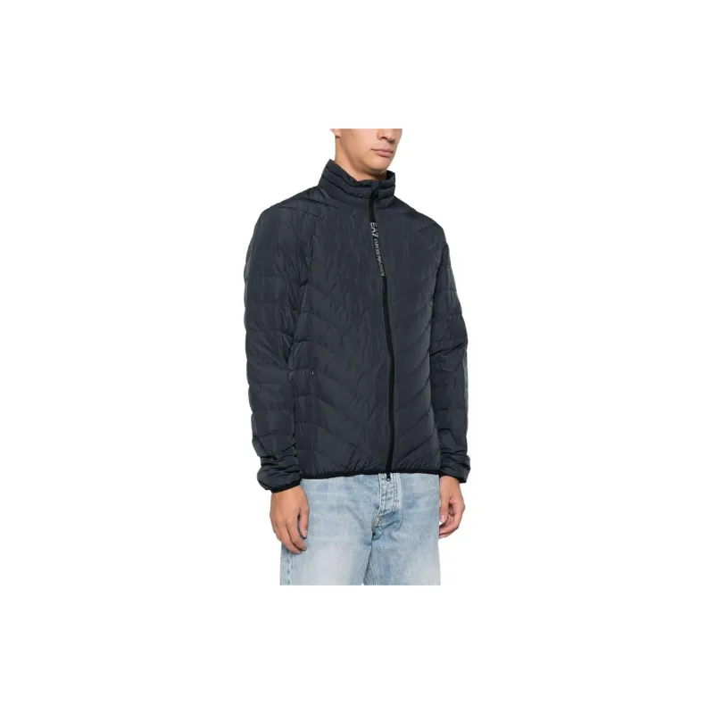 EMPORIO ARMANI Logo Patch Zipped Quilted Jacket-3