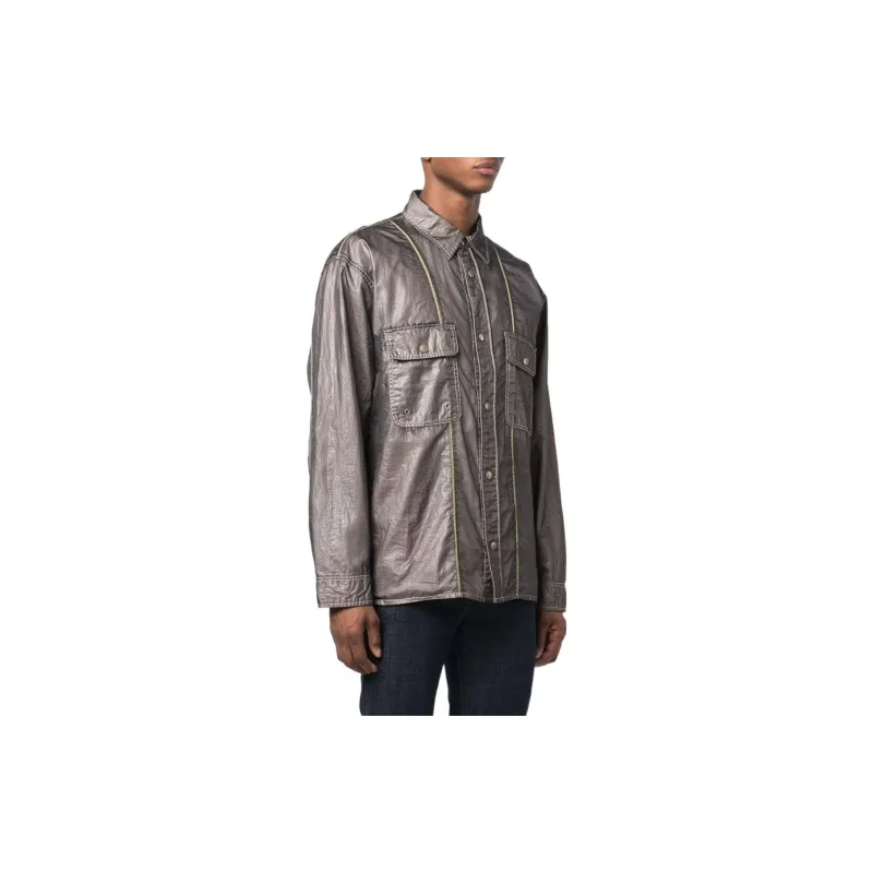 DIESEL Jackets Men Gray-3