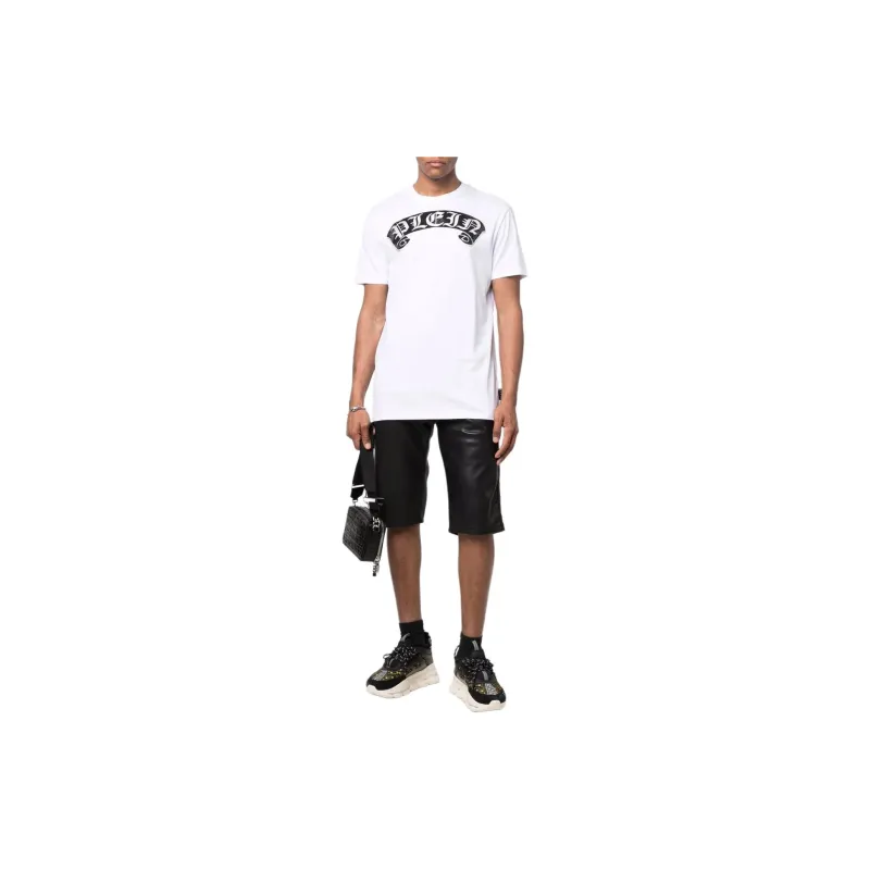 PHILIPP PLEIN Rhinestone embellished Branded T shirt-1