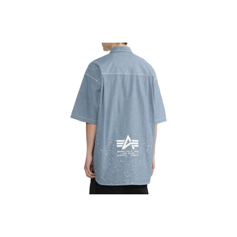 Alpha Industries SS24 Shirt Unisex Blue-3