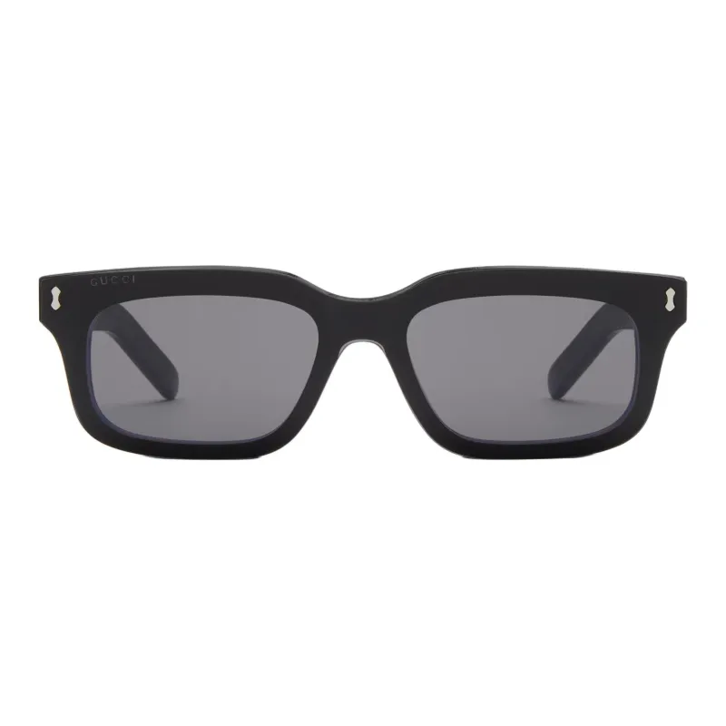 GUCCI Acetate Rectangular Sunglasses Men's Black-2
