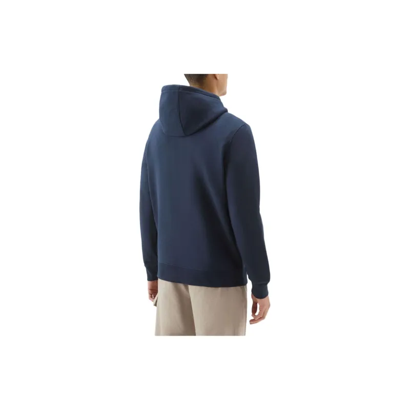 WOOLRICH Logo Embroidered Drawstring Hoodie-2
