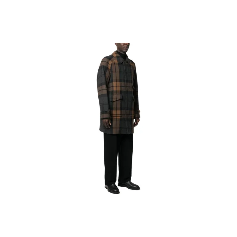 WOOLRICH Upstate Checked Wool Coat-3