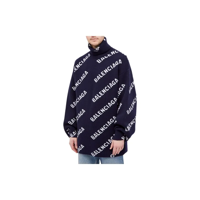 Balenciaga SS21 Sweater Men's Marine Blue-4