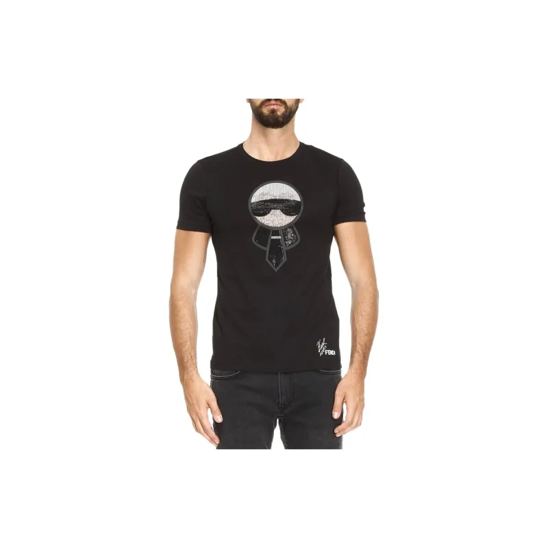 FENDI T Shirts Men Black-1
