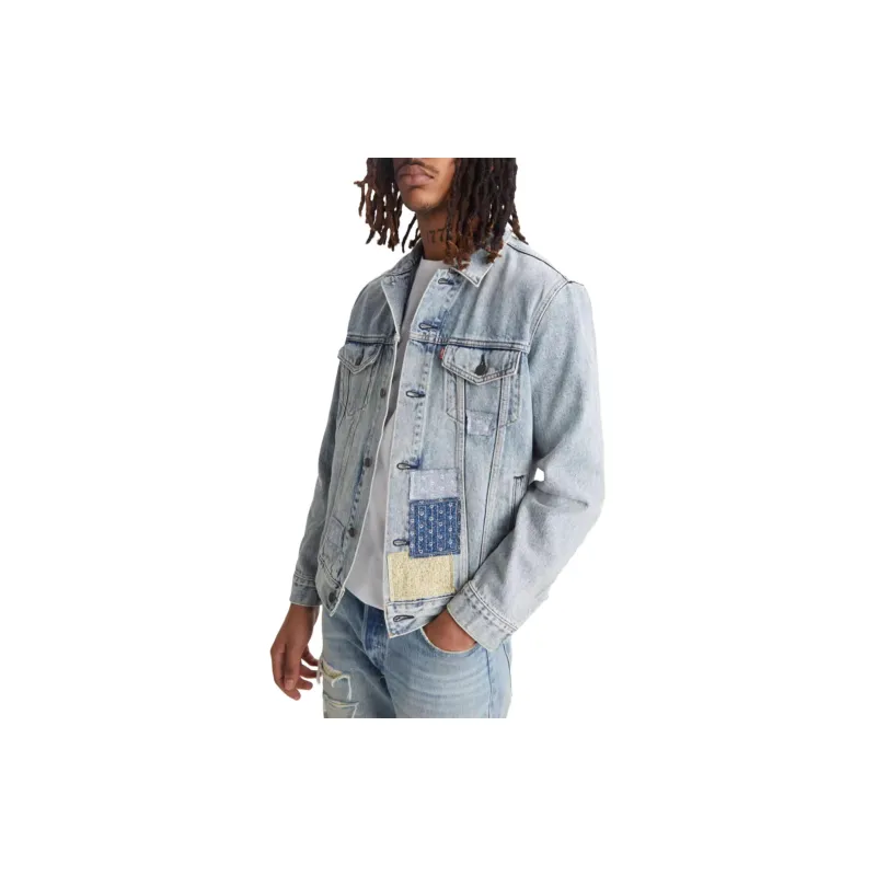 Levis Denim Jackets Men Light Blue-4
