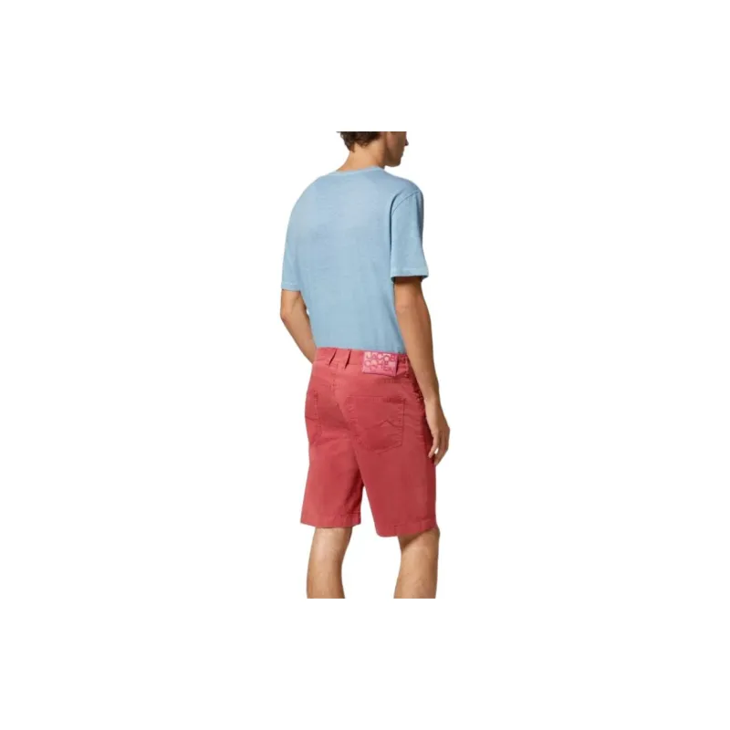 JACOB COHEN Denim Shorts Men's Coral Red-2