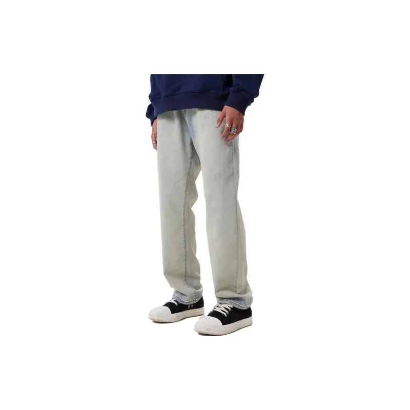 WAITINGWAVE Jeans Men's Yellow Mud Washable-2