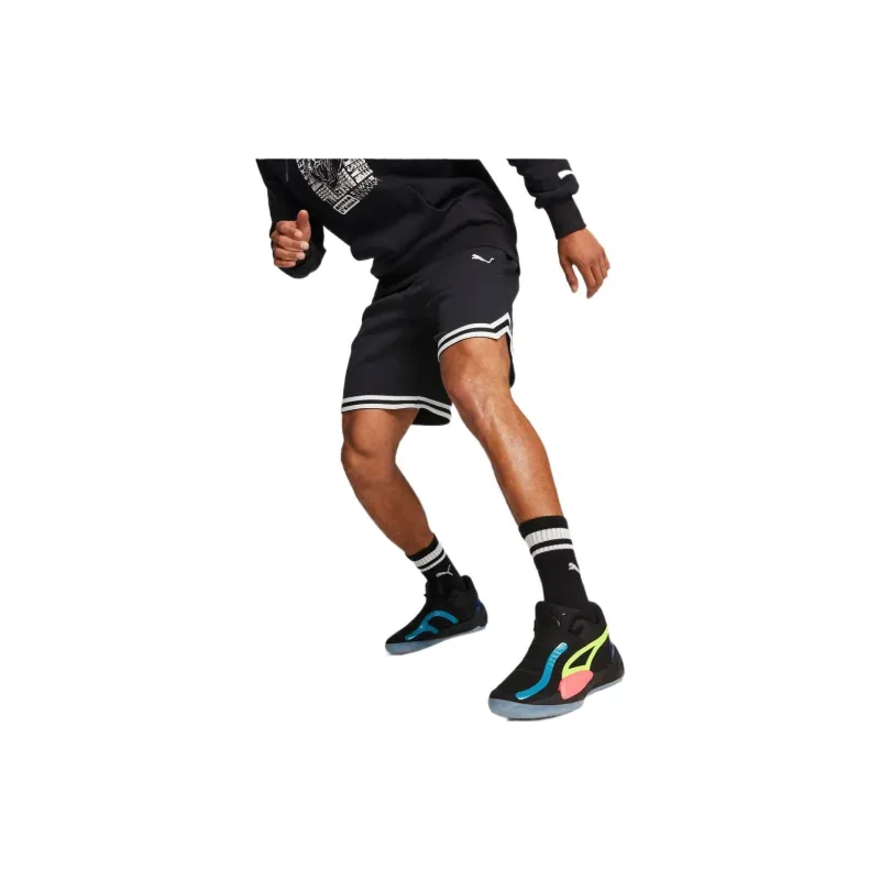 PUMA Mix Badge Bomber Jac Casual Shorts Men Black-3