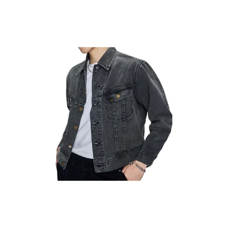 Lee Denim Jackets Men Black Gray Color-2