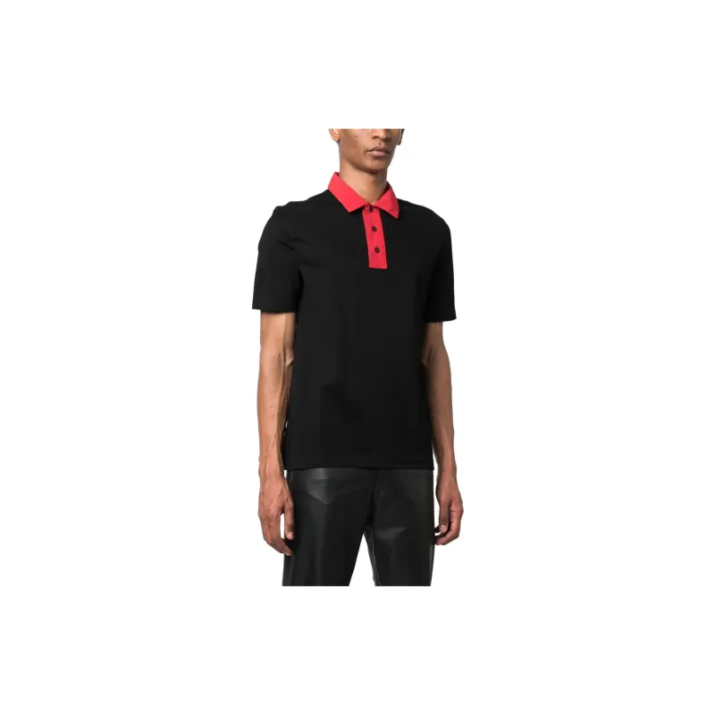Ferragamo Contrasting-collar Cotton Polo Shirt-2