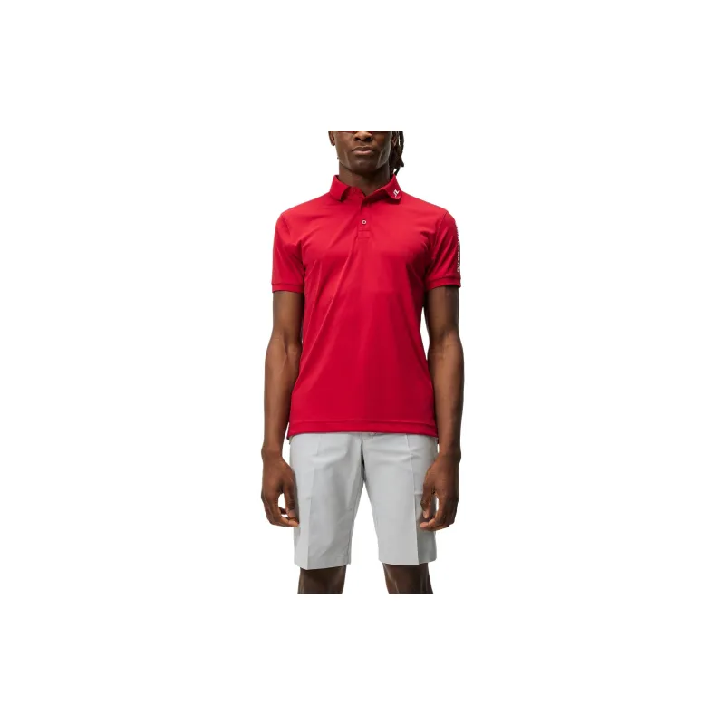 J.Lindeberg Tour Tech Slim Fit Polo Shirt Men's Red-3
