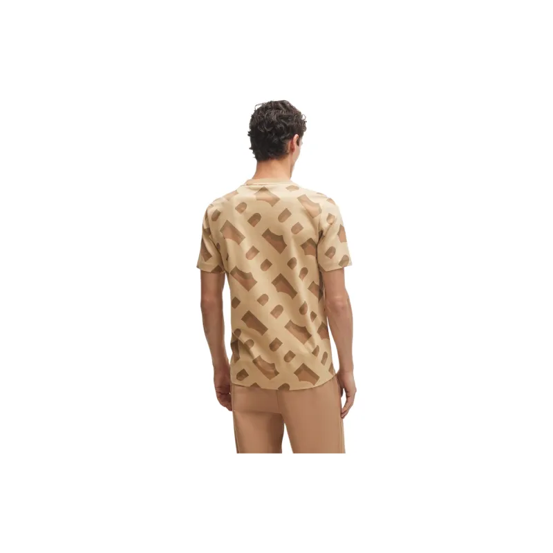 HUGO BOSS Monogram jacquard Short sleeve T shirt-5