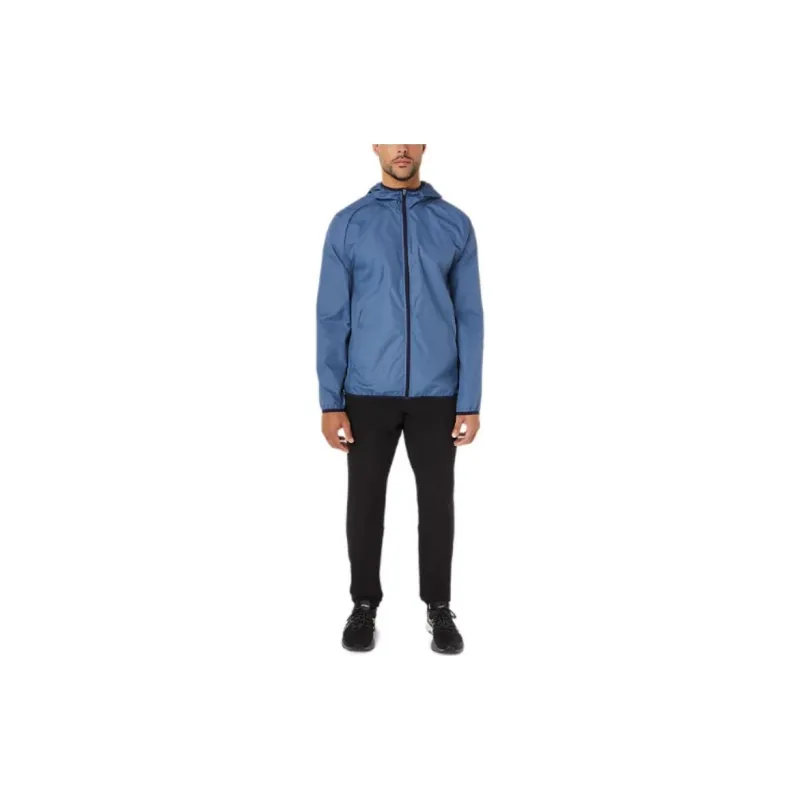 Asics Packable Jacket Jackets Coats Men's Blue-3