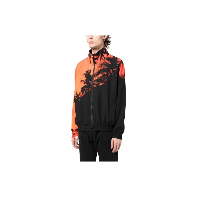 Blue Sky Inn Palm tree Print Bomber Jacket-3