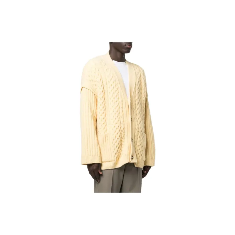 NANUSHKA Cable-knit V-neck Cardigan-3
