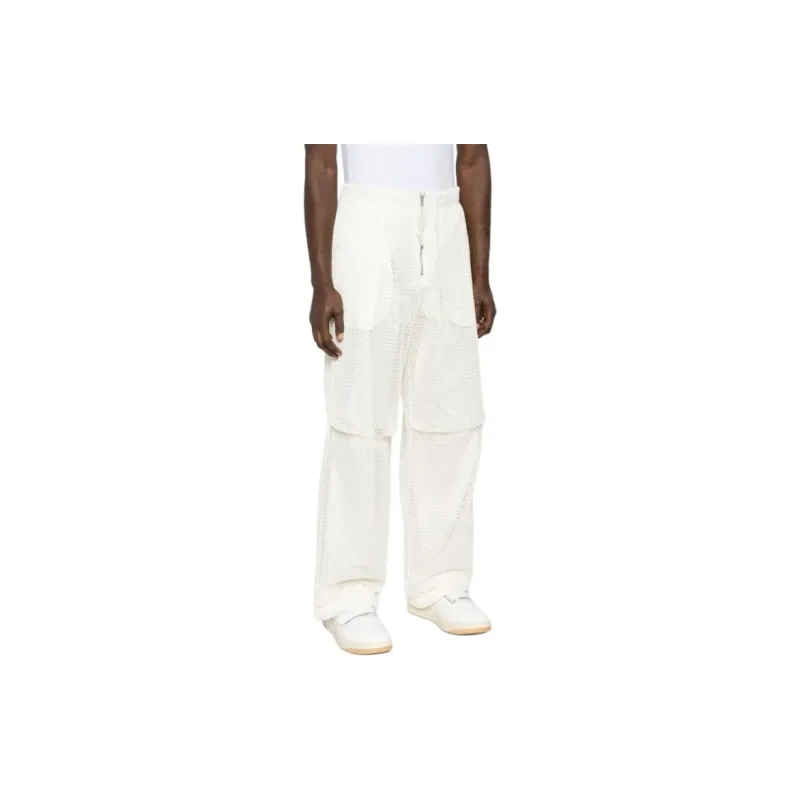 JIL SANDER Layered Open knit Trousers-3