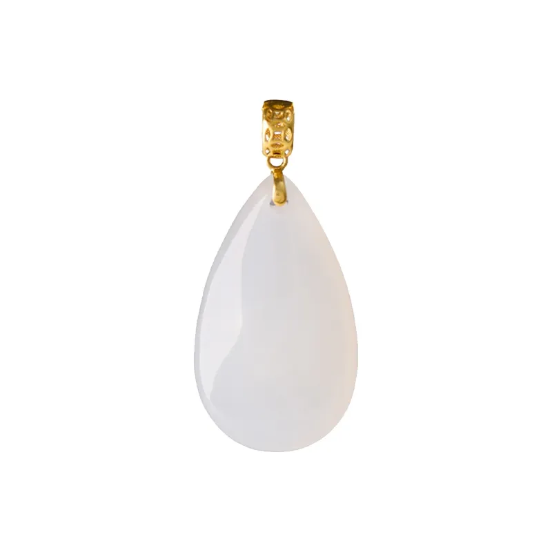 Linguanying Hetian Jade Pendants Women's White Jade-0