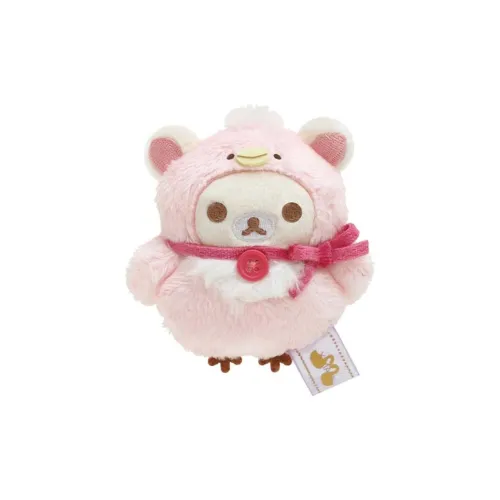 SAN X Bear Sister, Rilakkuma 2022 Swan Gold Flower Collection Handheld Charm Dolls Plush Doll 7cm High