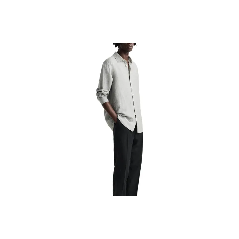 ZARA Shirts Men Olive Green-3