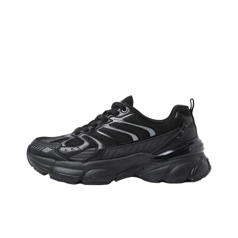 Umbro Anti Slip Wear Resistant Low Top Running Shoes Unisex Black-0