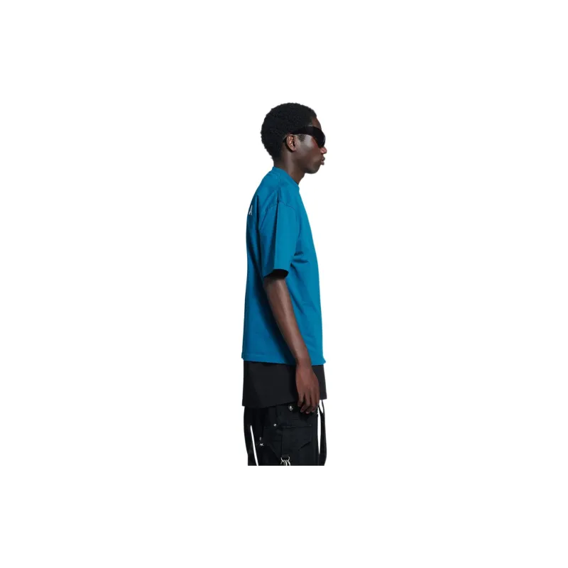 Balenciaga T Shirt, Loose Fit Men's Azure Blue-3