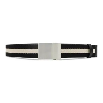 BALLY Black/White Belt Men's Width 3.5CM