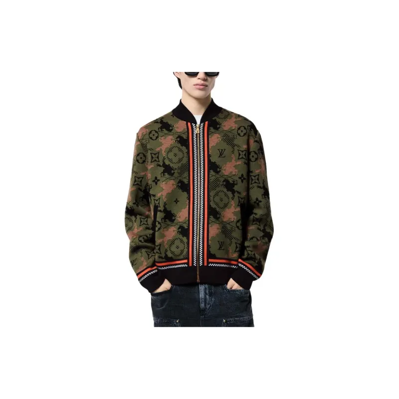 LOUIS VUITTON Jacquared Wool Bomber Blouson-3