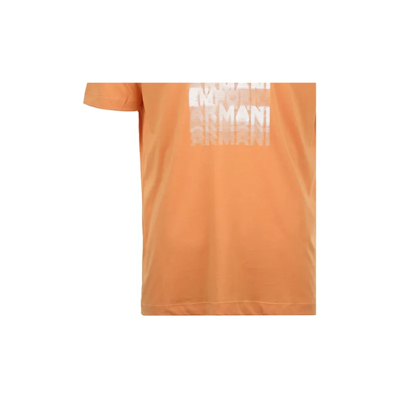 EMPORIO ARMANI T Shirts Men Orange Yellow-4