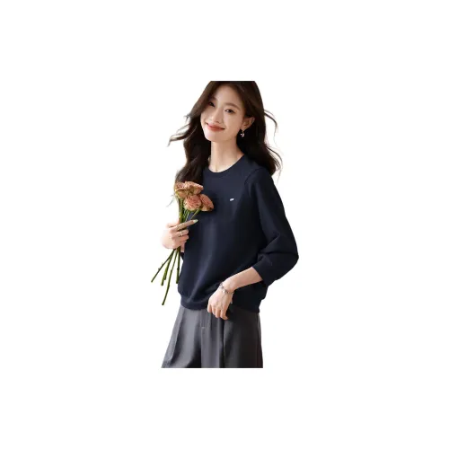 Mo Han Yi Mei Sweatshirts Women's Navy Blue