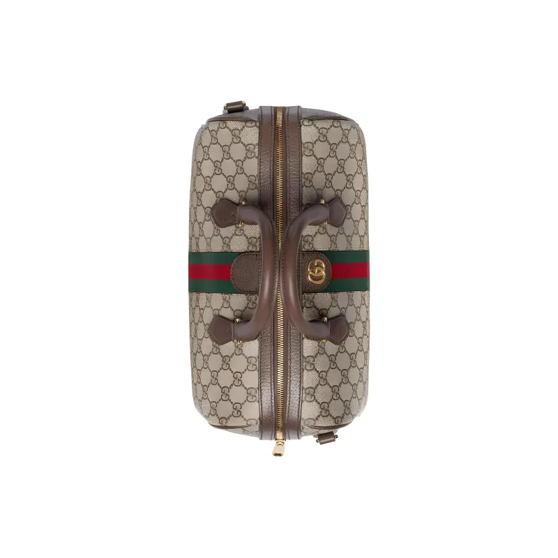 GUCCI Ophidia Canvas With Leather Binding One Shoulder Crossbody Canvas Bag Handbag Medium Size Women's Brown-4