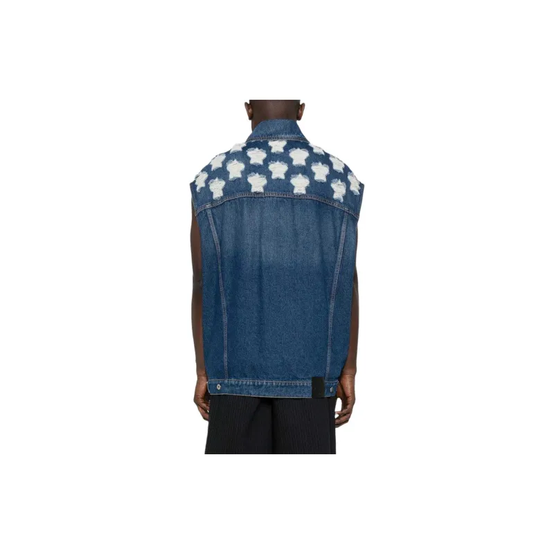 OFF-WHITE Distressed Denim Gilet-3