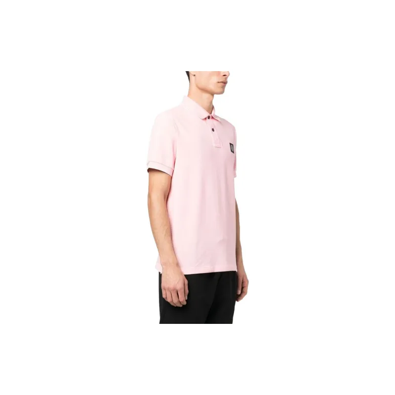 STONE ISLAND Polo Shirts Men Pink-3