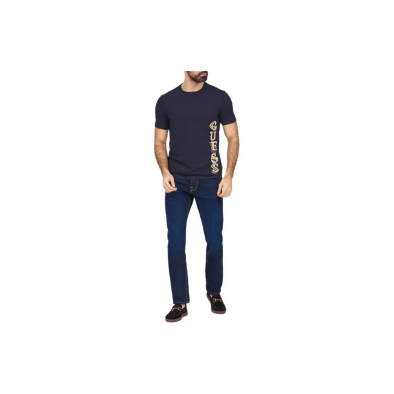 GUESS T Shirts Men Dark Blue-2