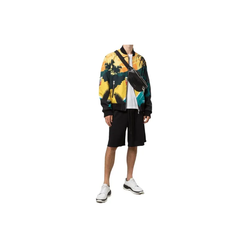BALMAIN Reversible Graphic print Bomber Jacket-1