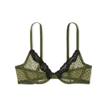 Victoria's Secret Tease Unlined Demi Bra / Woodland Green Bra Women's Forestland Green