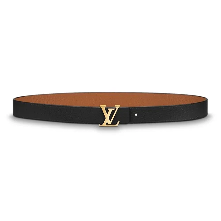 LOUIS VUITTON Brand Logo Smooth Buckle Unisex Width: 3cm-2