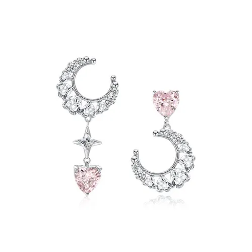 FANCI Dreamy Heart Moon Series Earrings Women's