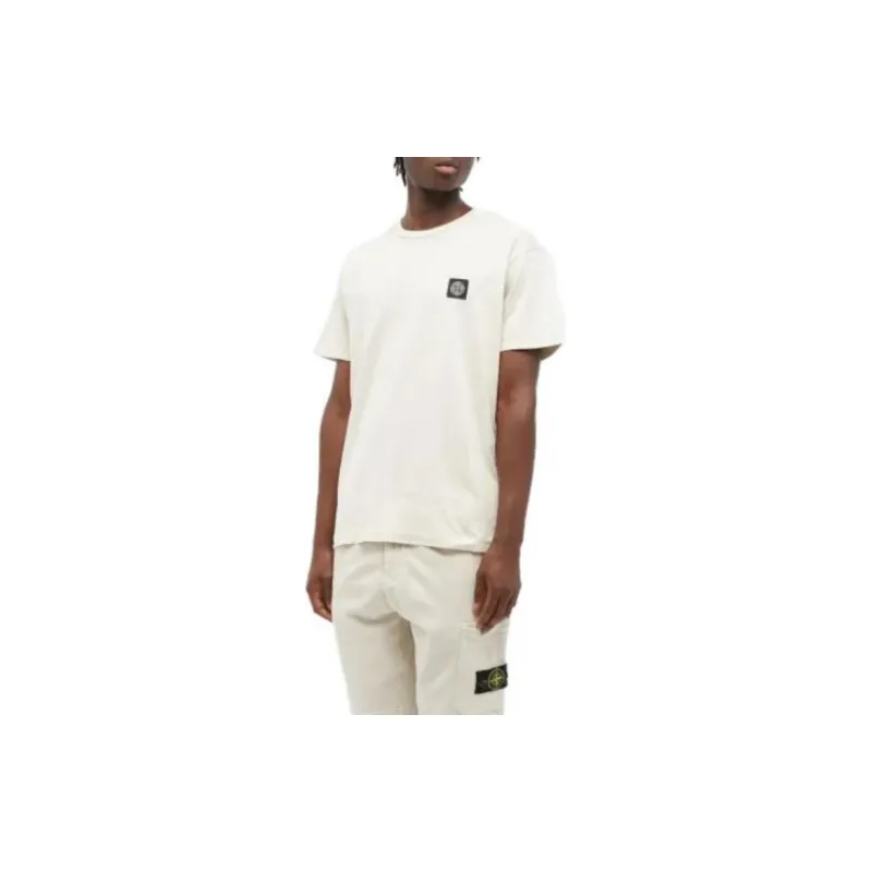 STONE ISLAND T Shirts Men Ecru-1