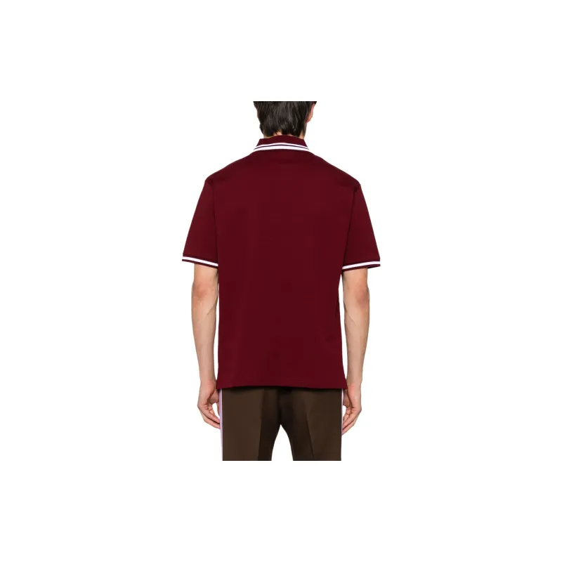 GUCCI SS24 Polo Shirt Men's Burgundy-1