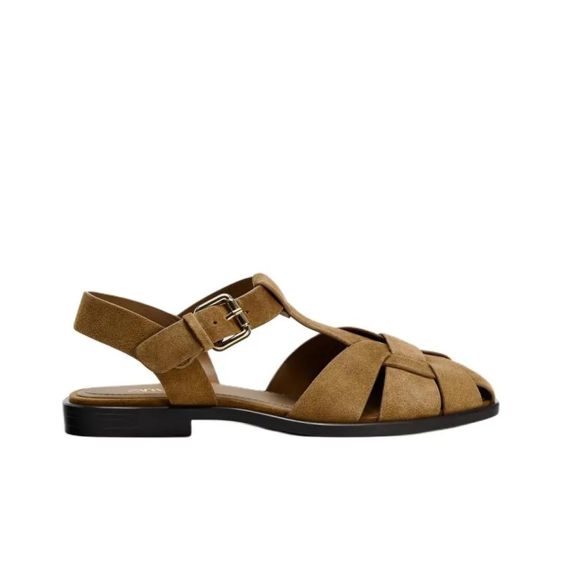 ZARA Roman Sandals Women's Brown-1