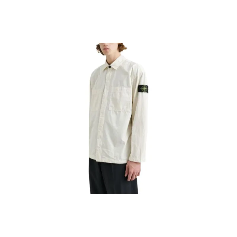 STONE ISLAND Shirts Men White-4
