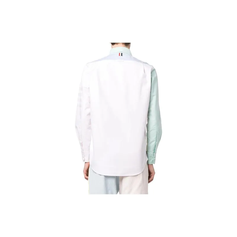 THOM BROWNE Fun-Mix Collared Button-Up Shirt-2
