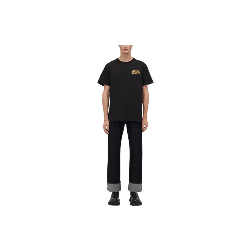 Alexander McQueen Half Seal Logo Embellished T Shirt-1