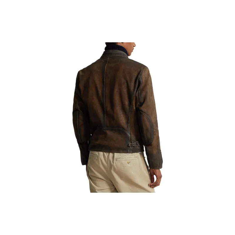 Polo Ralph Lauren SS24 Leather Jacket Men's Brown-3